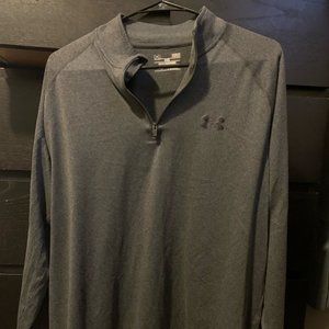 Large Under Armour Zip Up Gray